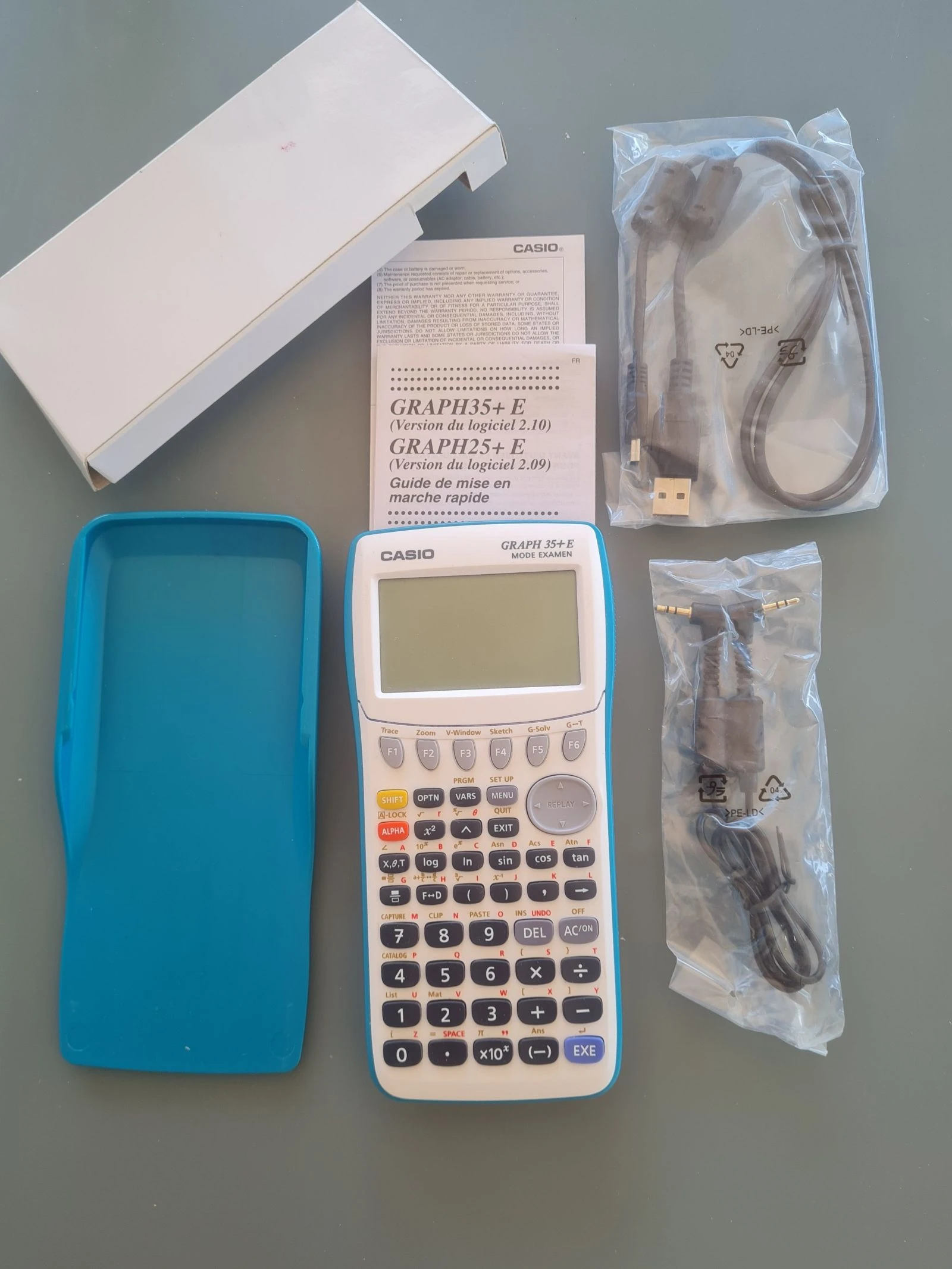 Calculatrice graphique Casio Graph 35E mode examen 🌺 excellent état 